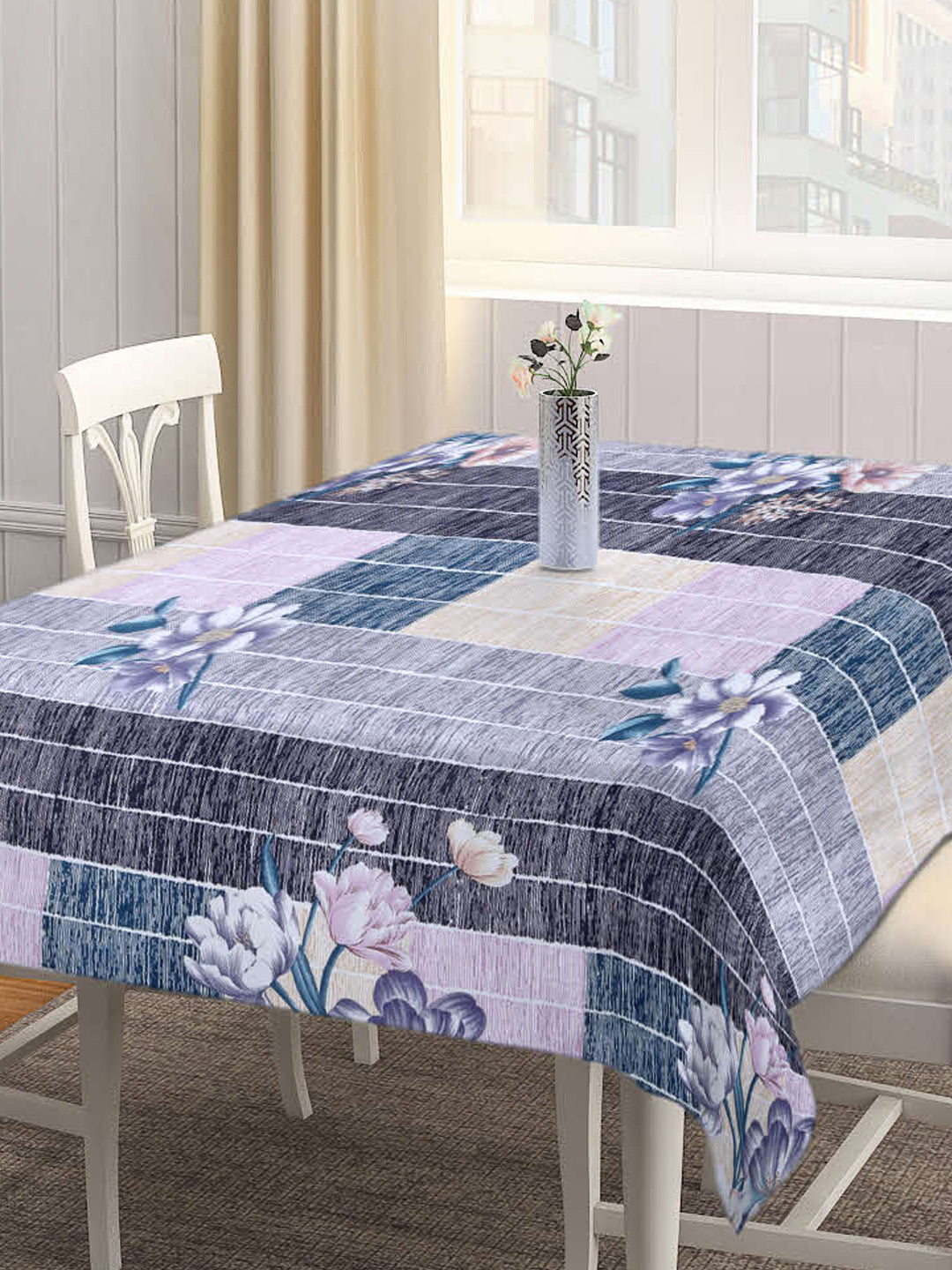 Arrabi Multi Floral Cotton Blend 8 SEATER Table Cover (225 X 150 cm)
