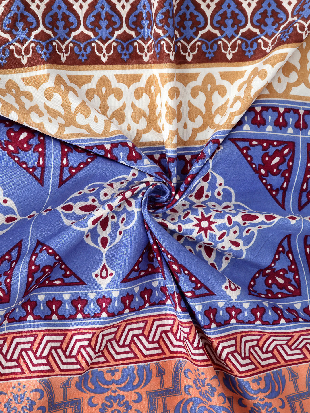 Arrabi Multi Indian Cotton Blend 8 SEATER Table Cover (215 X 150 cm)