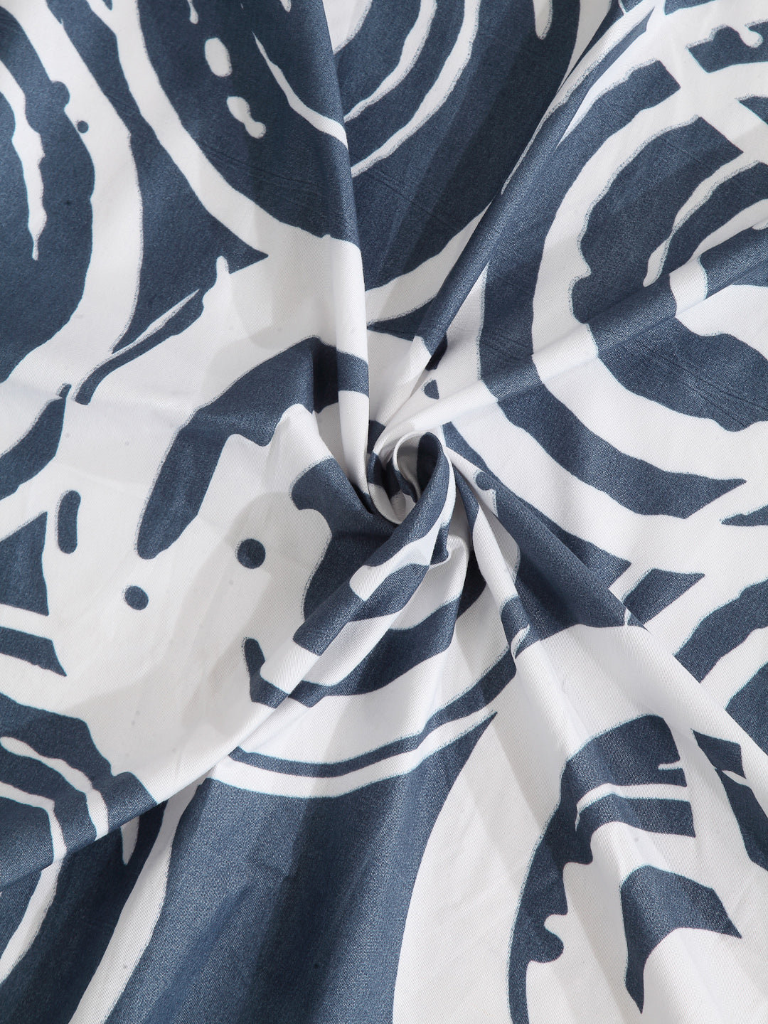 Arrabi Grey Geometric Cotton Blend 8 SEATER Table Cover (215 X 150 cm)