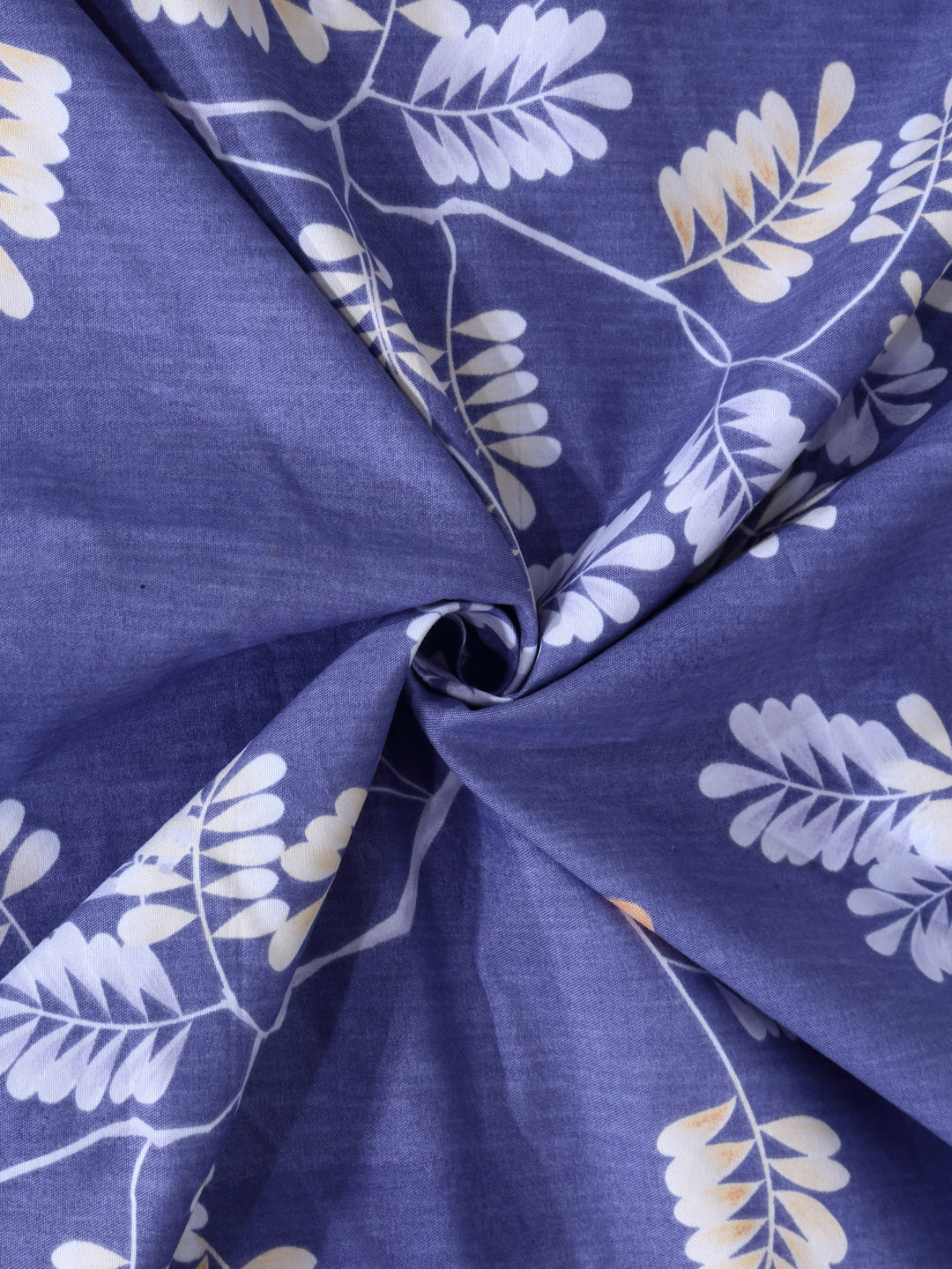 Arrabi Grey Leaf Cotton Blend 6 SEATER Table Cover (180 X 130 cm)