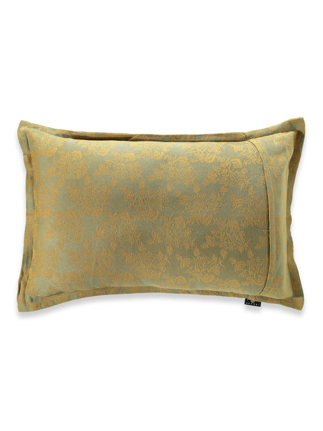 Arrabi Beige Leaf Handwoven Cotton Set of 2 Pillow Covers (70 x 45 cm)