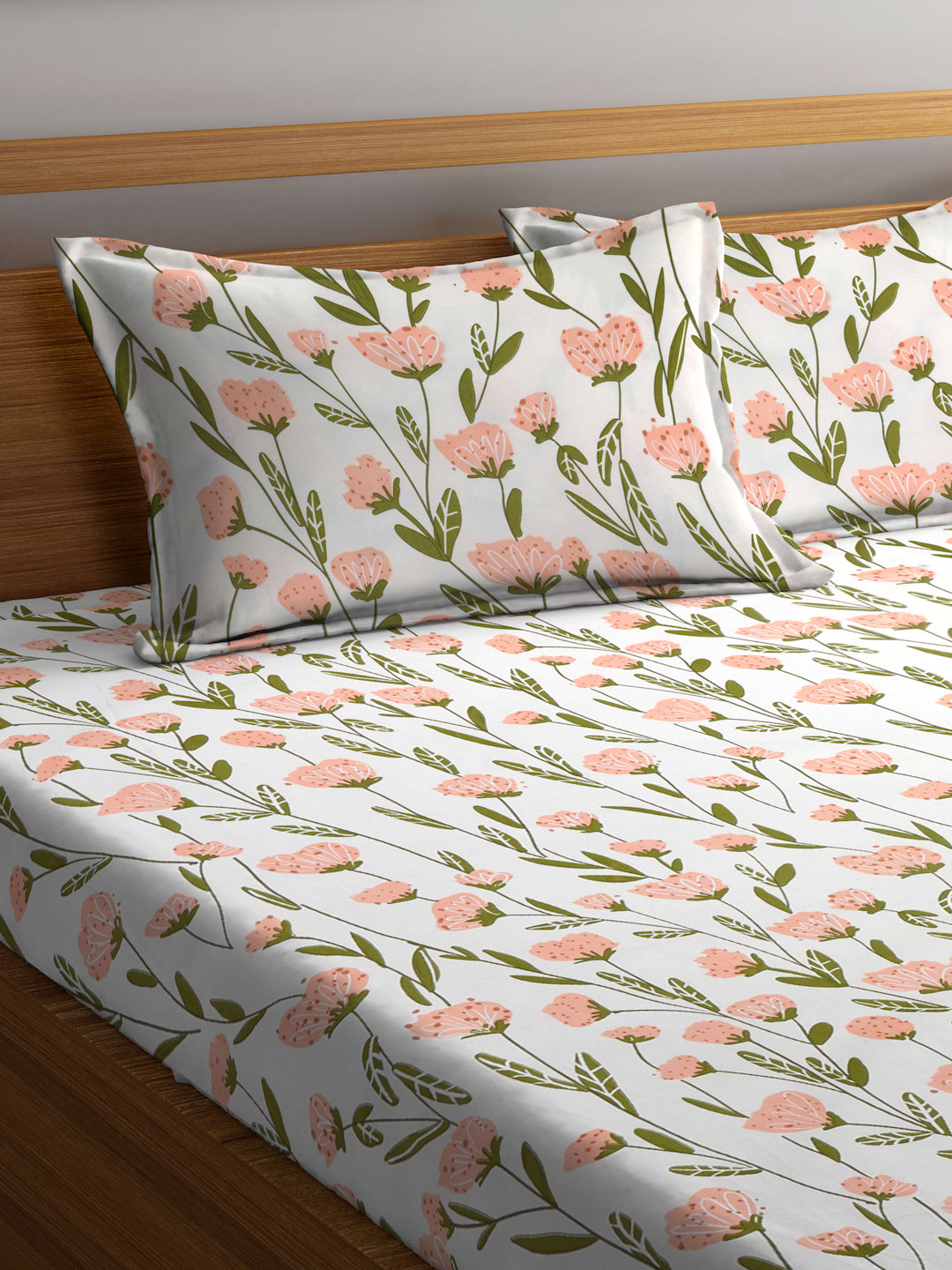 ARRABI® King Size Bedsheet with Two Pillow Covers (250 x 215 cm) (New Arrival)