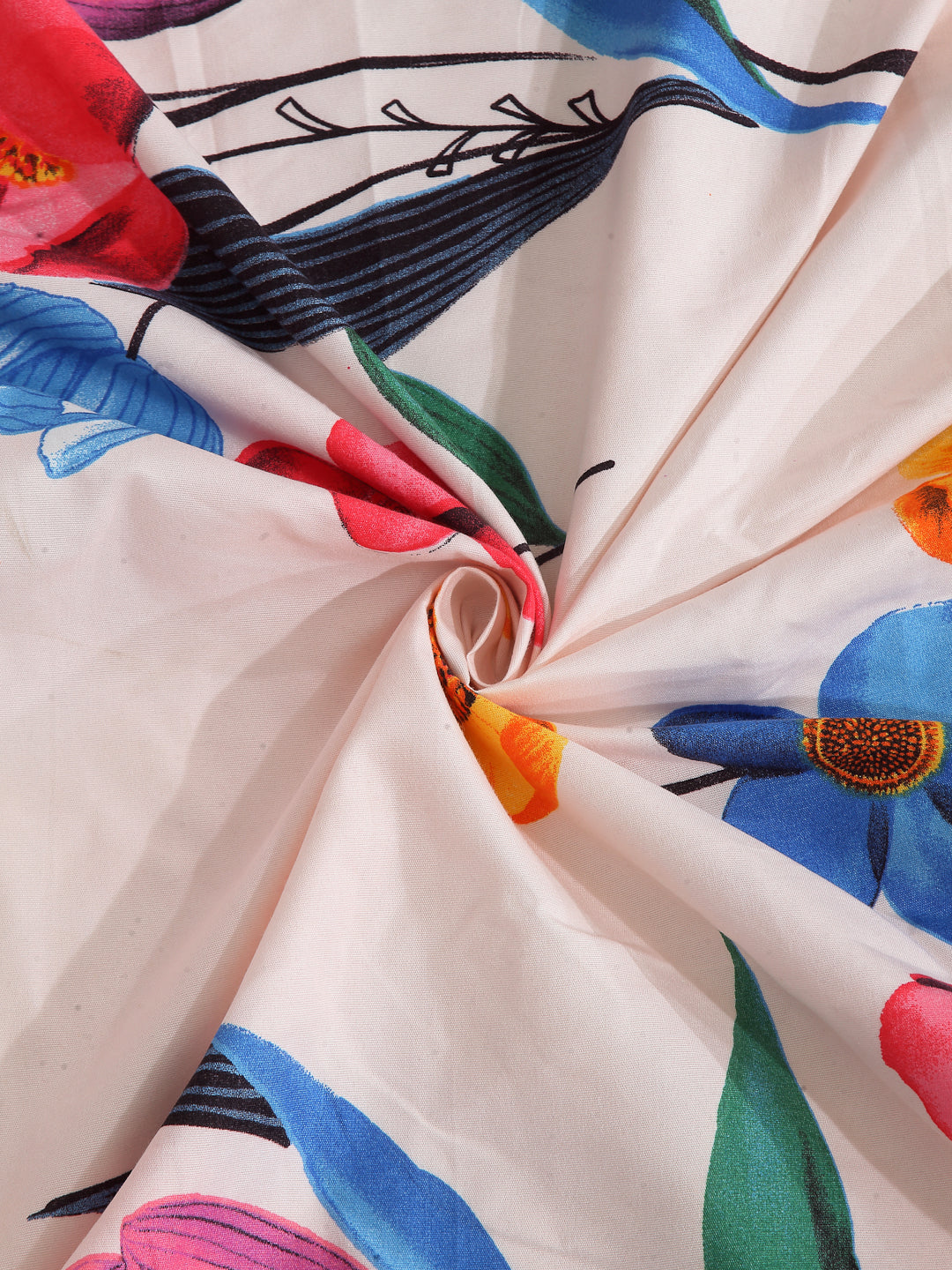 Arrabi Multi Floral Cotton Blend 8 SEATER Table Cover (215 X 150 cm)