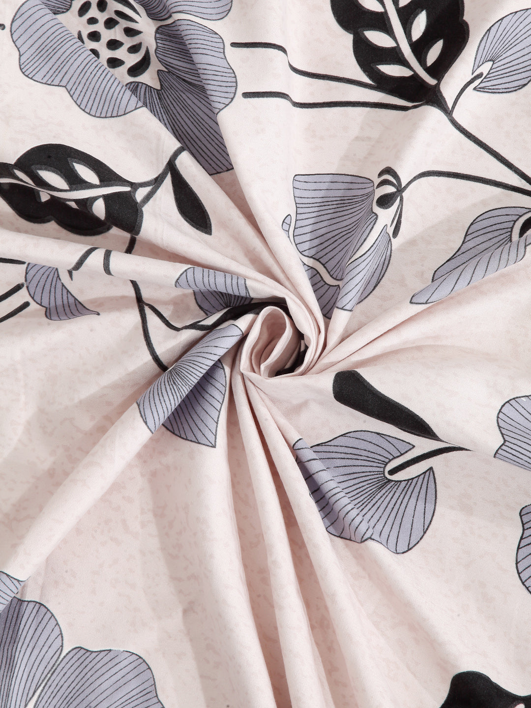 Arrabi Beige Floral Cotton Blend 6 SEATER Table Cover (180 X 130 cm)