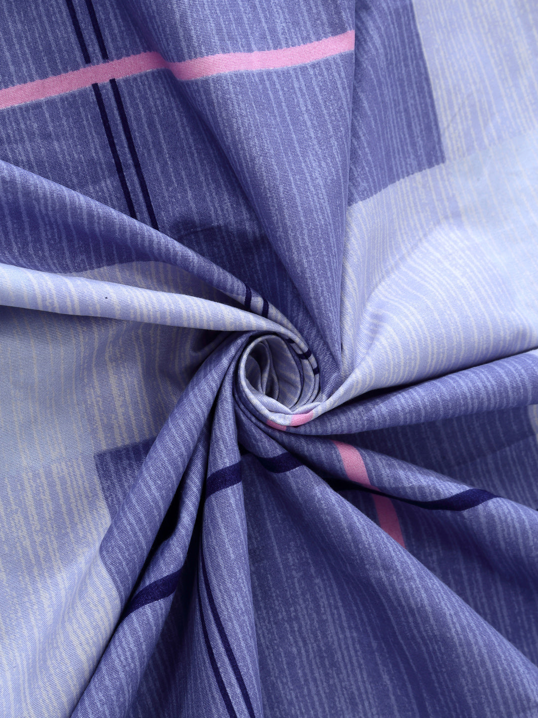 Arrabi Blue Geometric Cotton Blend 8 SEATER Table Cover (215 X 150 cm)