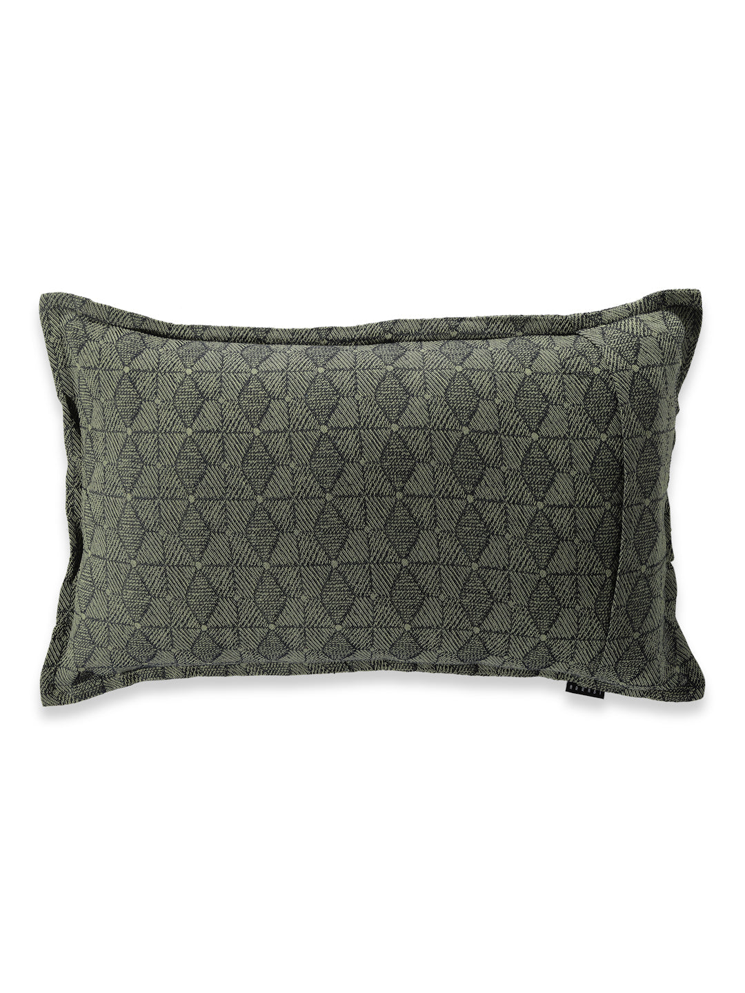 Arrabi Grey Geometric Handwoven Cotton Set of 2 Pillow Covers (70 x 45 cm)