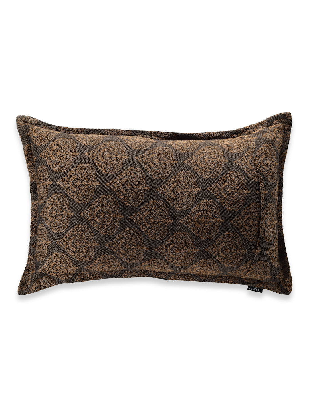 Arrabi Brown Floral Handwoven Cotton Set of 2 Pillow Covers (70 x 45 cm)
