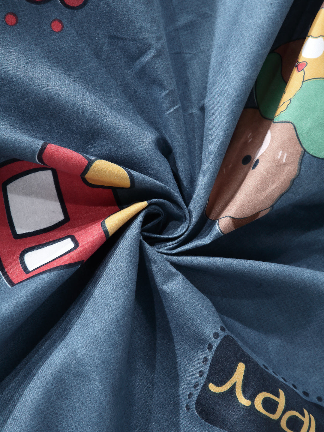 Arrabi Blue Cartoon Cotton Blend 8 SEATER Table Cover (225 X 150 cm)