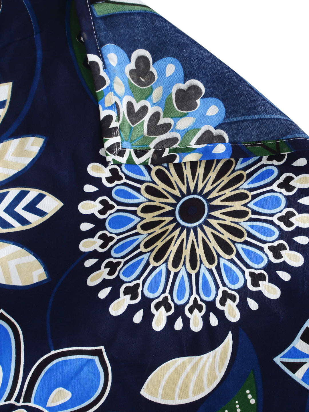 Arrabi Blue Indian Cotton Blend 6 SEATER Table Cover (180 X 130 cm)