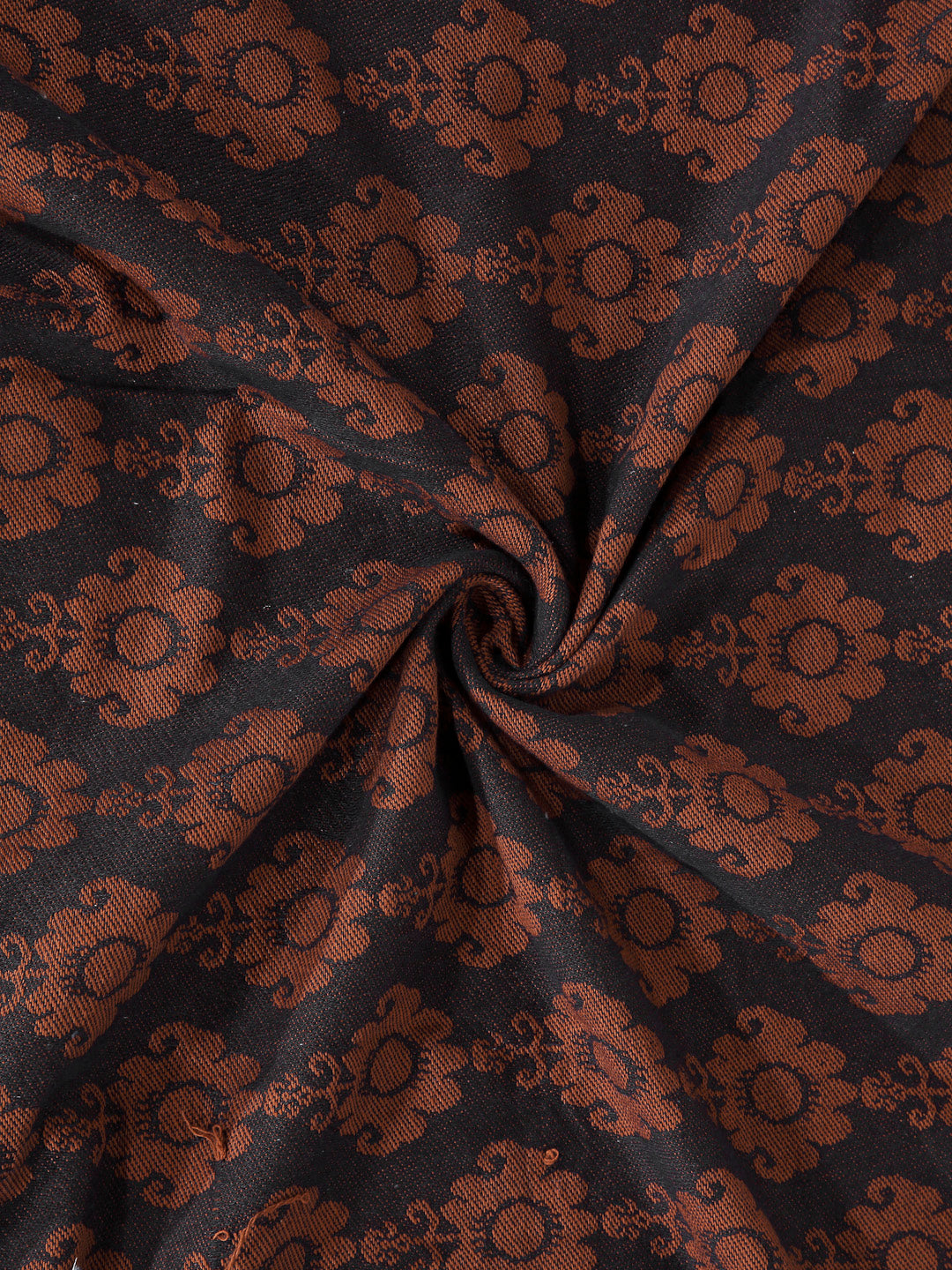 Arrabi Brown Indian Handwoven Cotton Single Size Bedsheet with 1 Pillow Cover (230 x 150 cm)