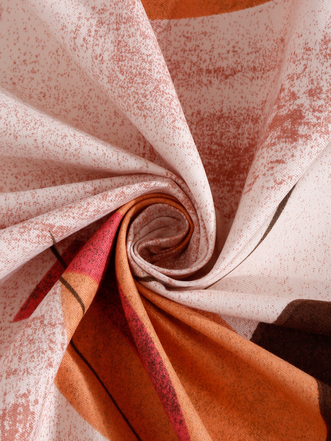 Arrabi Brown Geometric TC Cotton Blend Super King Size Bedsheet with 2 Pillow Covers (270 x 260 cm)