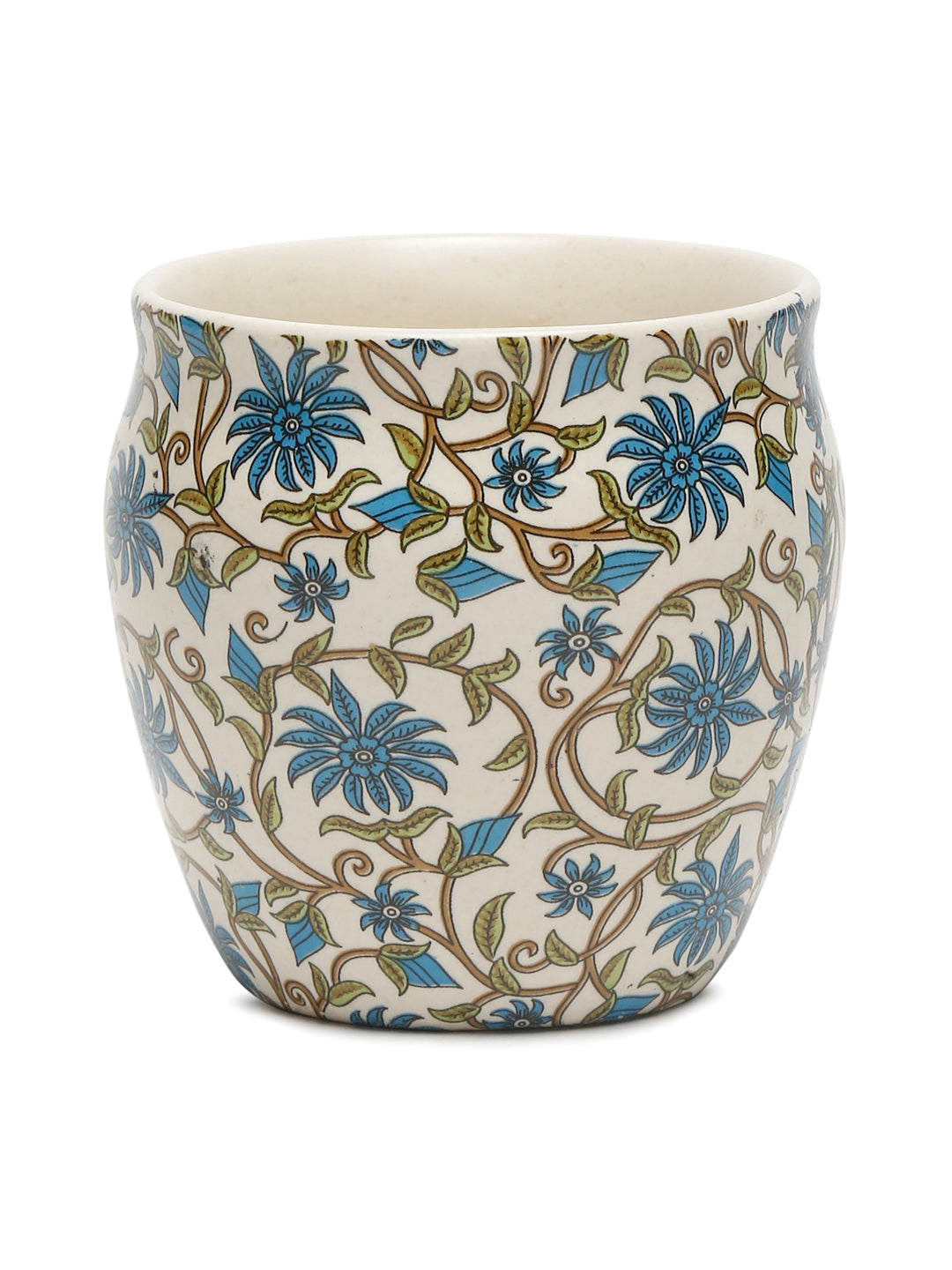Arrabi Multi Stoneware Floral Kullar set (Set of 6)