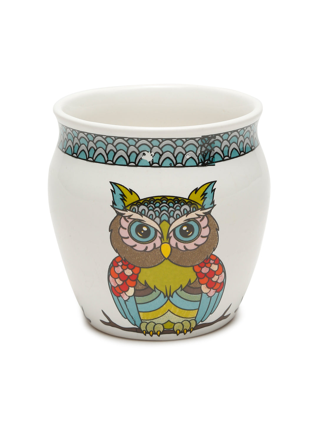 Arrabi Multi Ceramic Glossy Cartoon Kullar set (Set of 6)