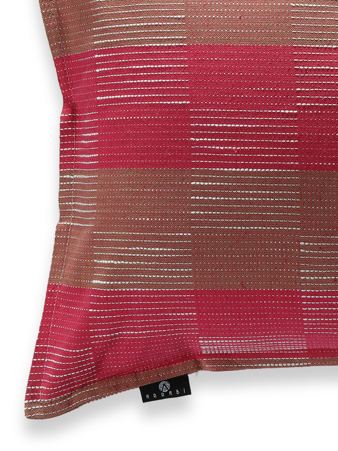 Arrabi Pink Geometric Handwoven Cotton Set of 2 Pillow Covers (70 x 45 cm)