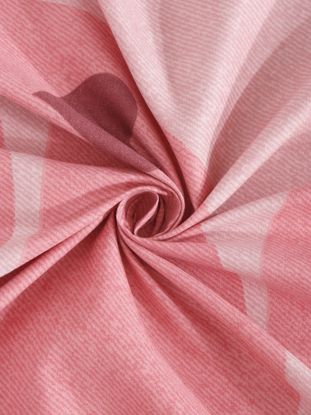 Arrabi Pink Geometric TC Cotton Blend King Size Bedsheet with 2 Pillow Covers (250 x 215 cm)