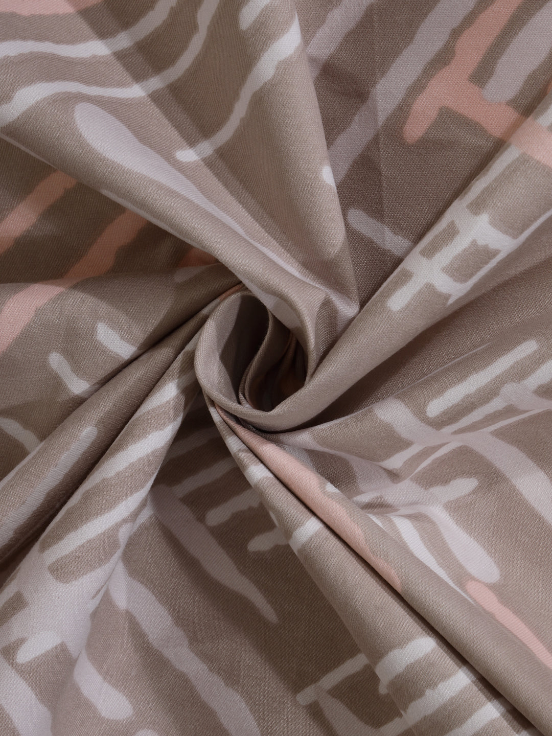 Arrabi Multi Stripes TC Cotton Blend Super King Size Bedsheet with 2 Pillow Covers (270 x 260 cm)