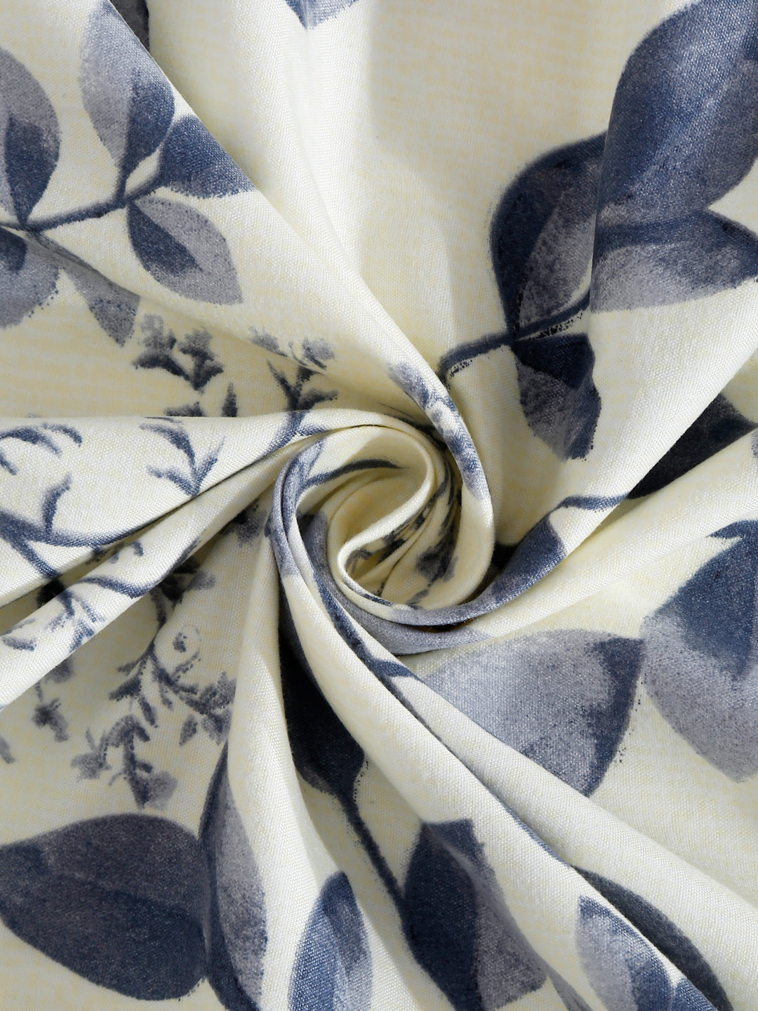 Arrabi Cream Floral TC Cotton Blend King Size Bedsheet with 2 Pillow Covers (250 x 215 cm)