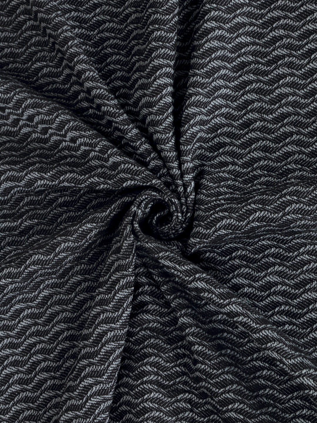 Arrabi Black Stripes Handwoven Cotton Super King Size Bedsheet with 2 Pillow Covers (270 X 270 cm)