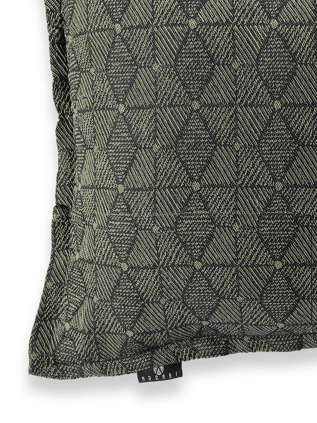 Arrabi Grey Geometric Handwoven Cotton Set of 2 Pillow Covers (70 x 45 cm)