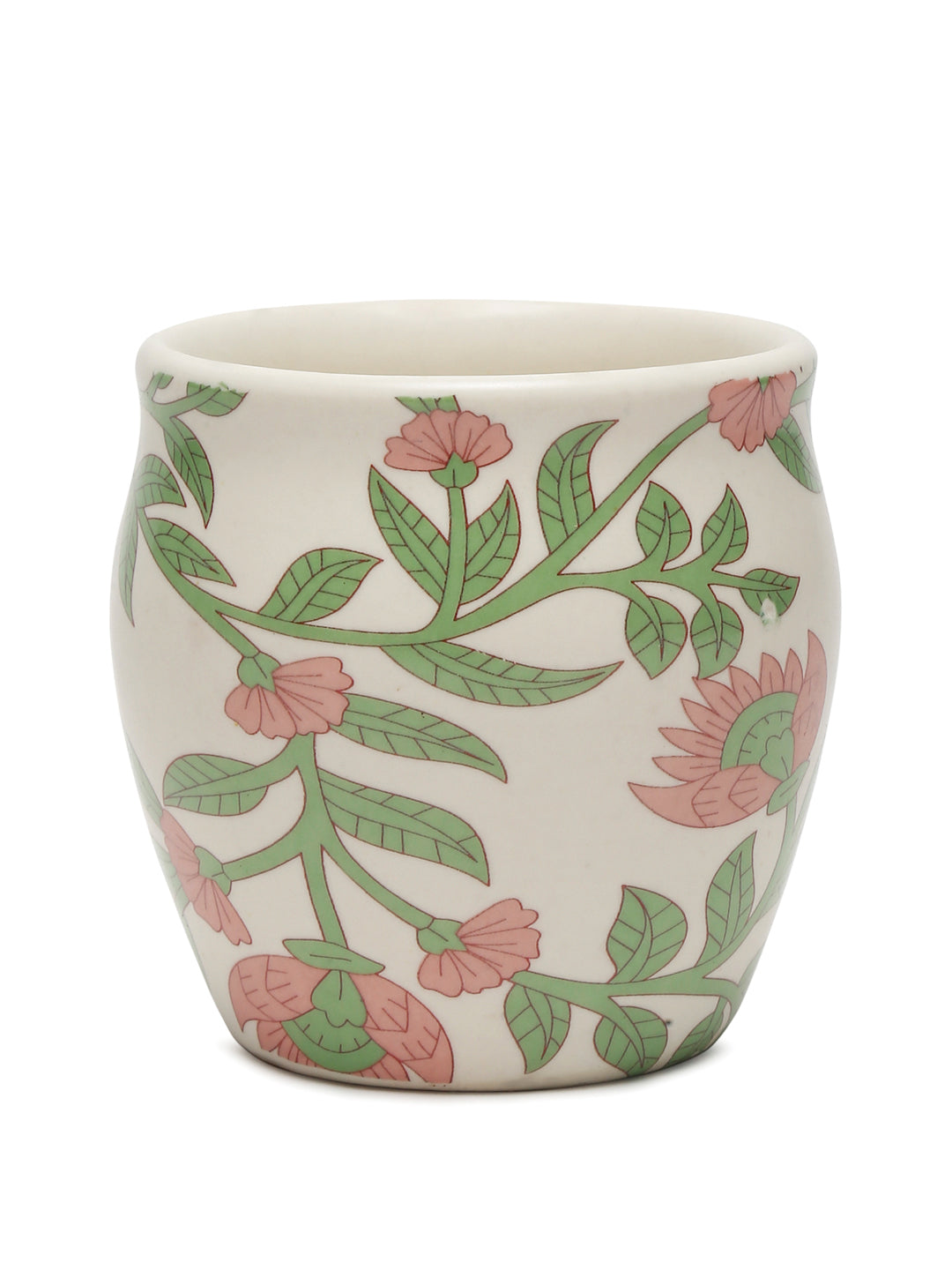 Arrabi Multi Stoneware Floral Kullar set (Set of 6)