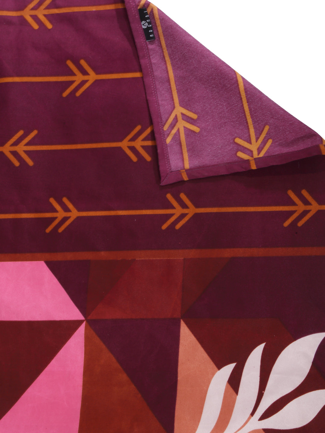 Arrabi Multi Graphic TC Cotton Blend Single Size Bedsheet with 1 Pillow Cover (215 X 150 cm)