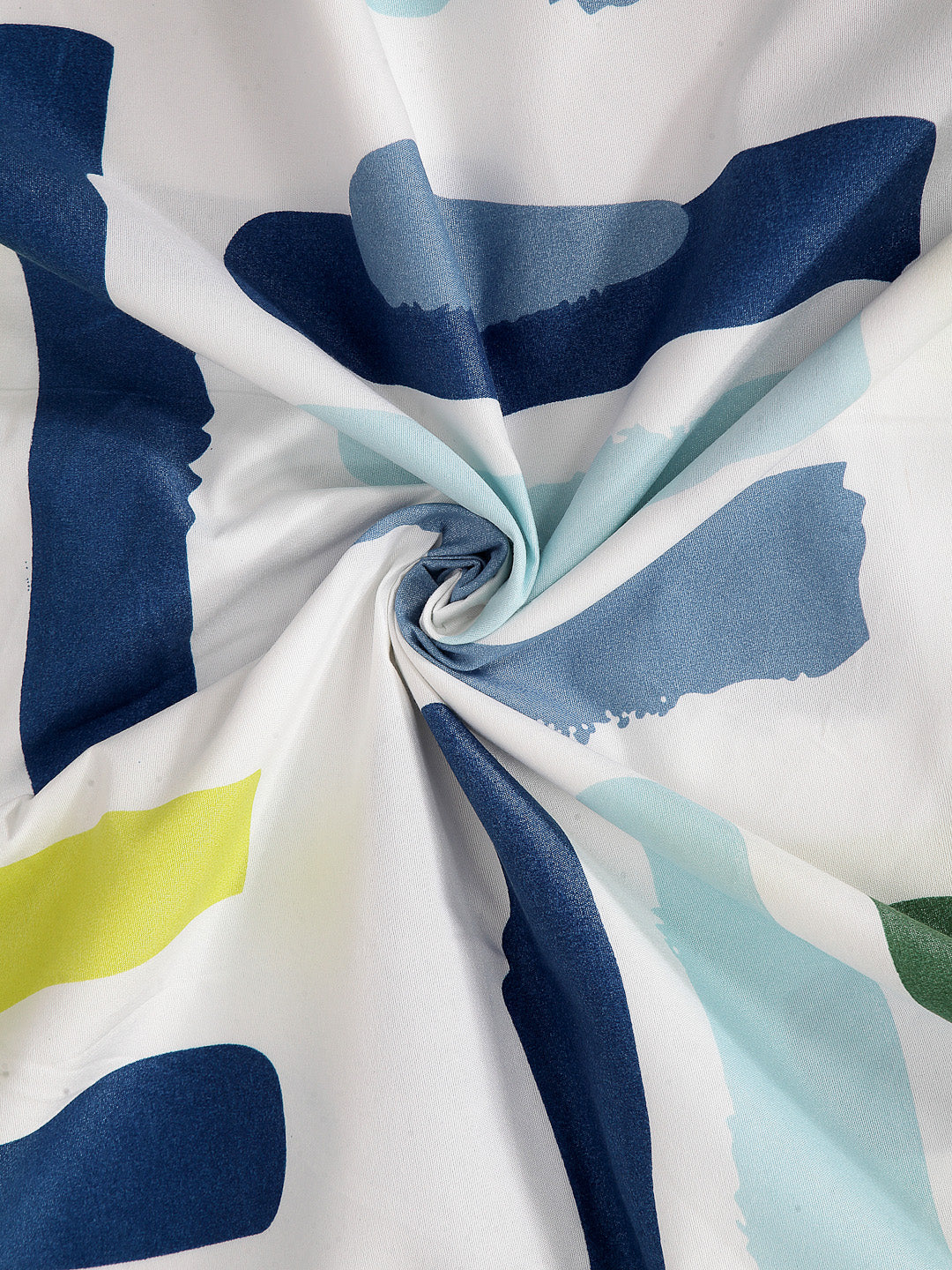 Arrabi Multi Geometric TC Cotton Blend Single Size Bedsheet with 1 Pillow Cover (215 x 150 cm)