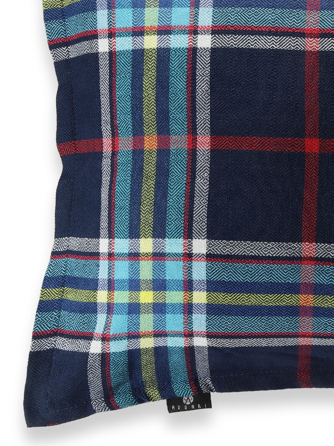 Arrabi Blue Striped Handwoven Cotton Set of 2 Pillow Covers (70 x 45 cm)