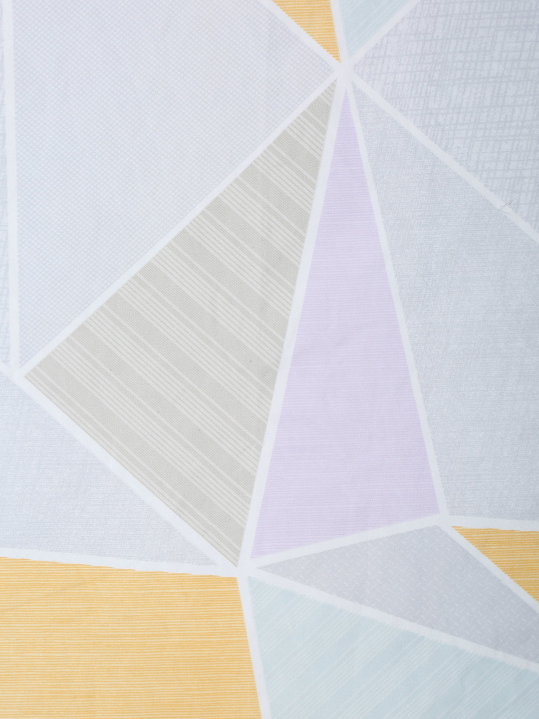 Arrabi Multi Geometric TC Cotton Blend King Size Bedsheet with 2 Pillow Covers (250 x 215 cm)