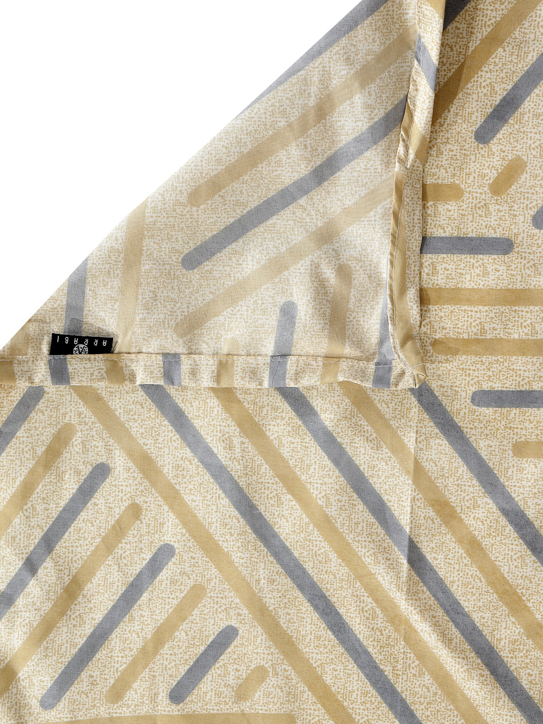 Arrabi Beige Stripes TC Cotton Blend King Size Bedsheet with 2 Pillow Covers (250 x 215 cm)