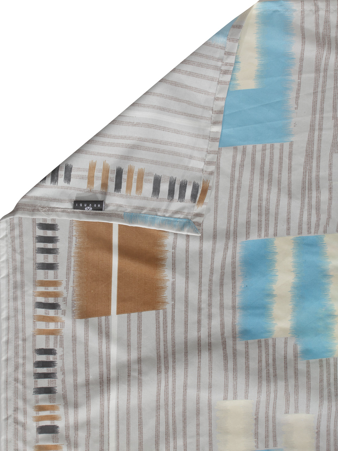 Arrabi Multi Geometric TC Cotton Blend Single Size Bedsheet with 1 Pillow Cover (215 x 150 cm)