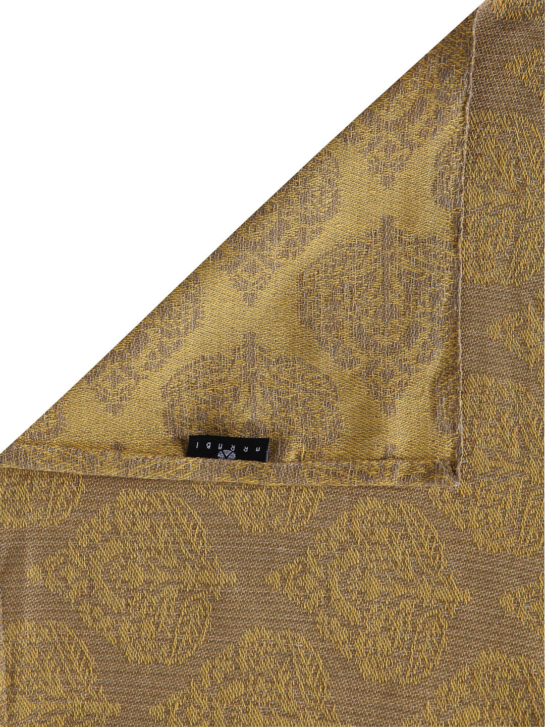 Arrabi Beige Indian Handwoven Cotton Single Size Bedsheet with 1 Pillow Cover (230 x 150 cm)