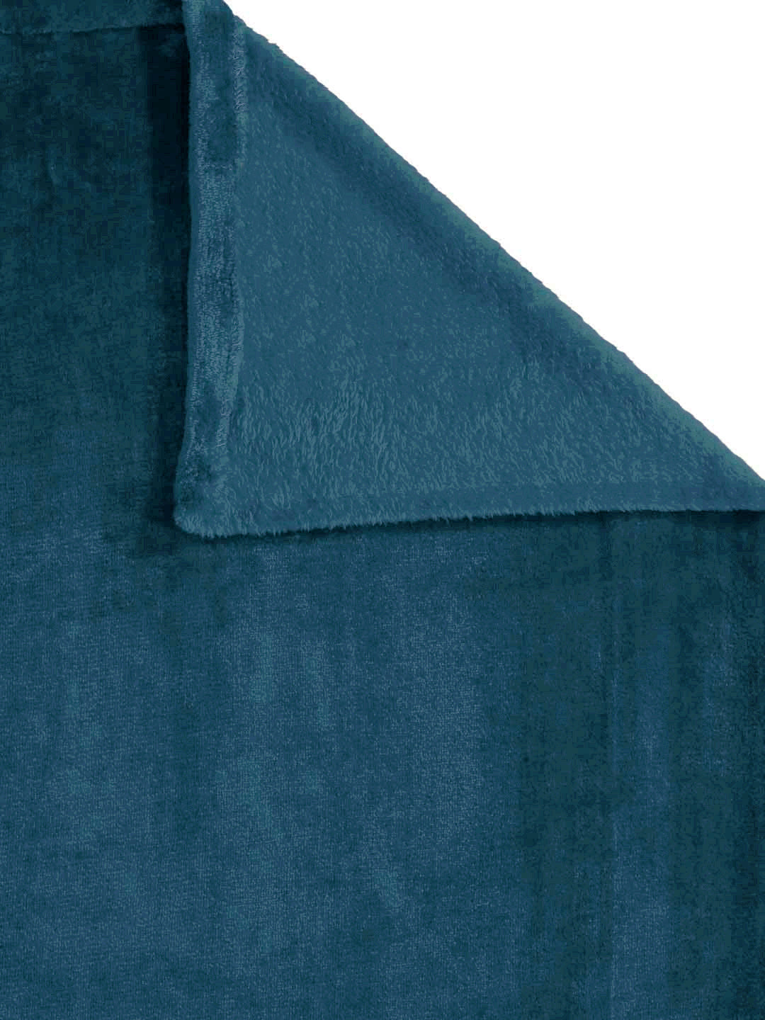 Arrabi Blue Solid Fleece King Size Warm Woolen Bedsheet