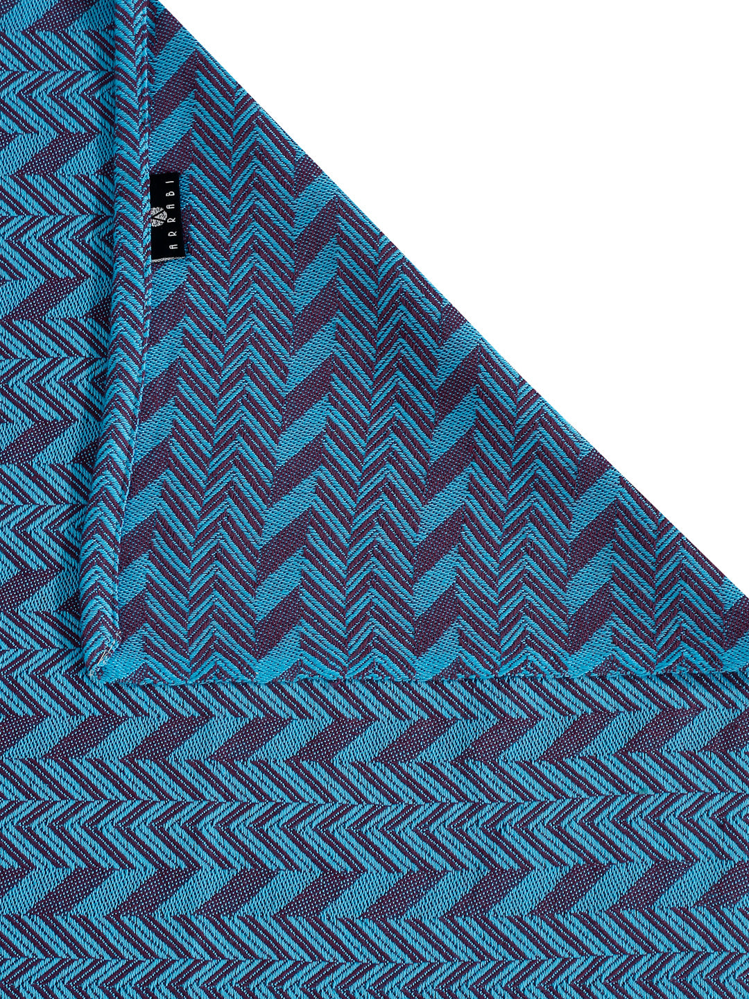 Arrabi Blue Geometric 100% Handwoven Cotton King Size Bedsheet with 2 Pillow Covers (260 x 230 cm)