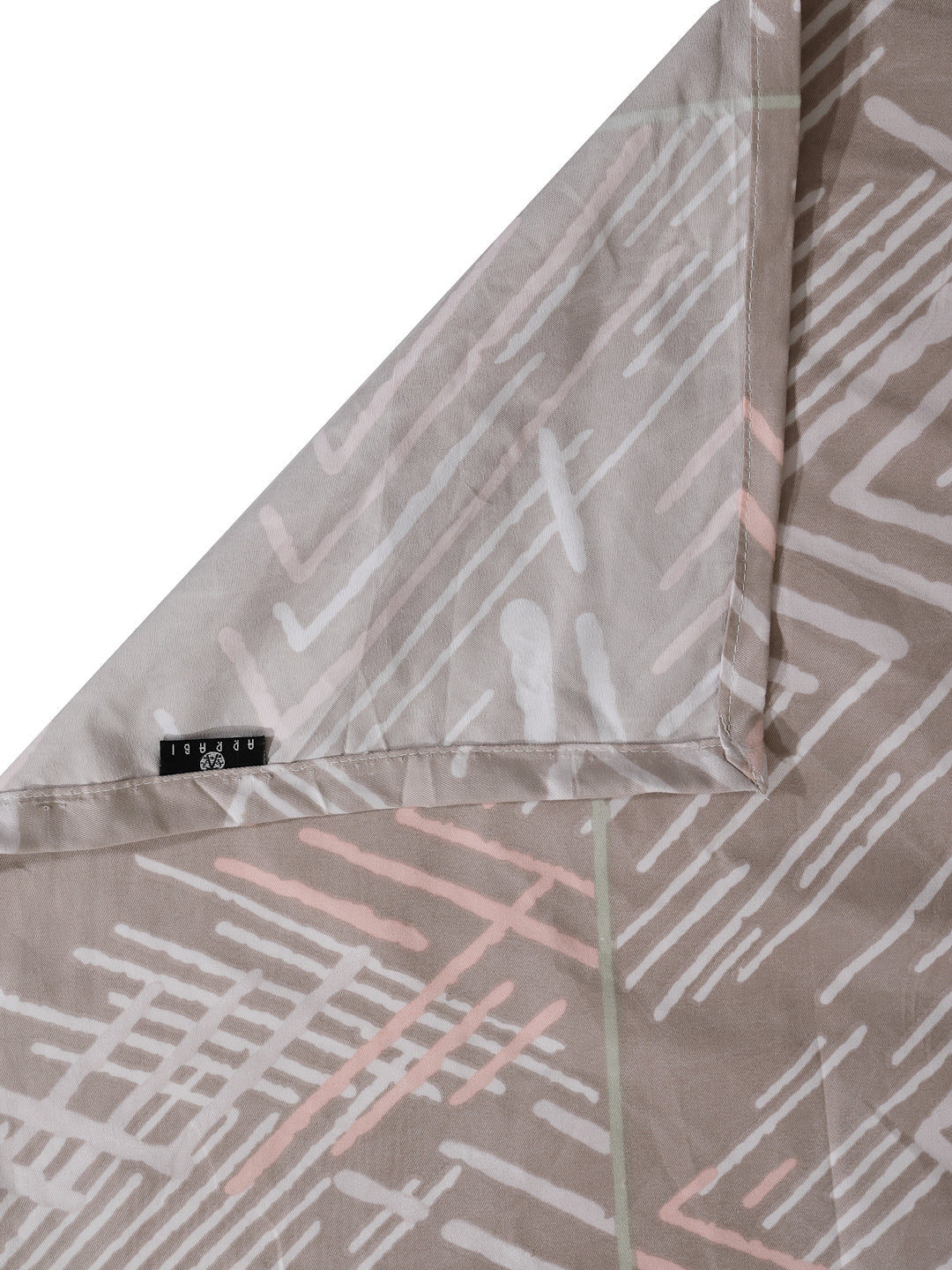 Arrabi Multi Stripes TC Cotton Blend Super King Size Bedsheet with 2 Pillow Covers (270 x 260 cm)