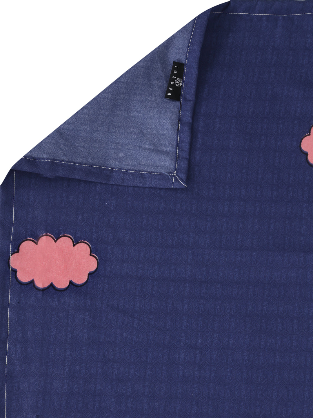 Arrabi Blue Cartoon TC Cotton Blend King Size Bookfold Bedsheet with 2 Pillow Covers (250 X 220 cm)