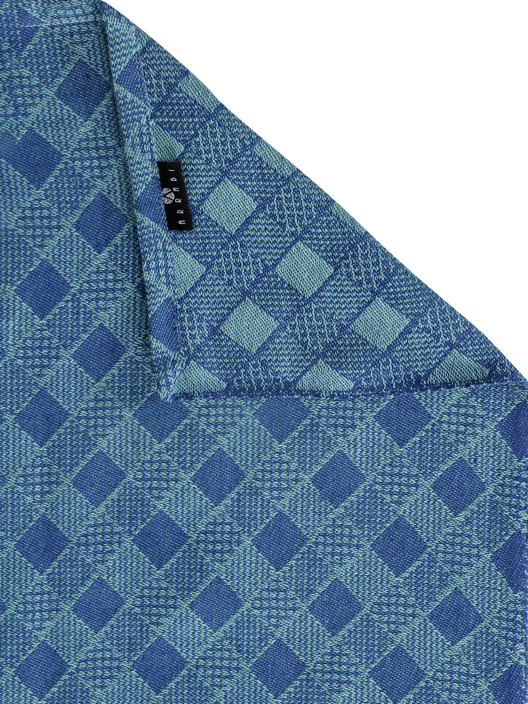Arrabi Blue Stripes Handwoven Cotton King Size Bedsheet with 2 Pillow Covers (260 X 230 cm)