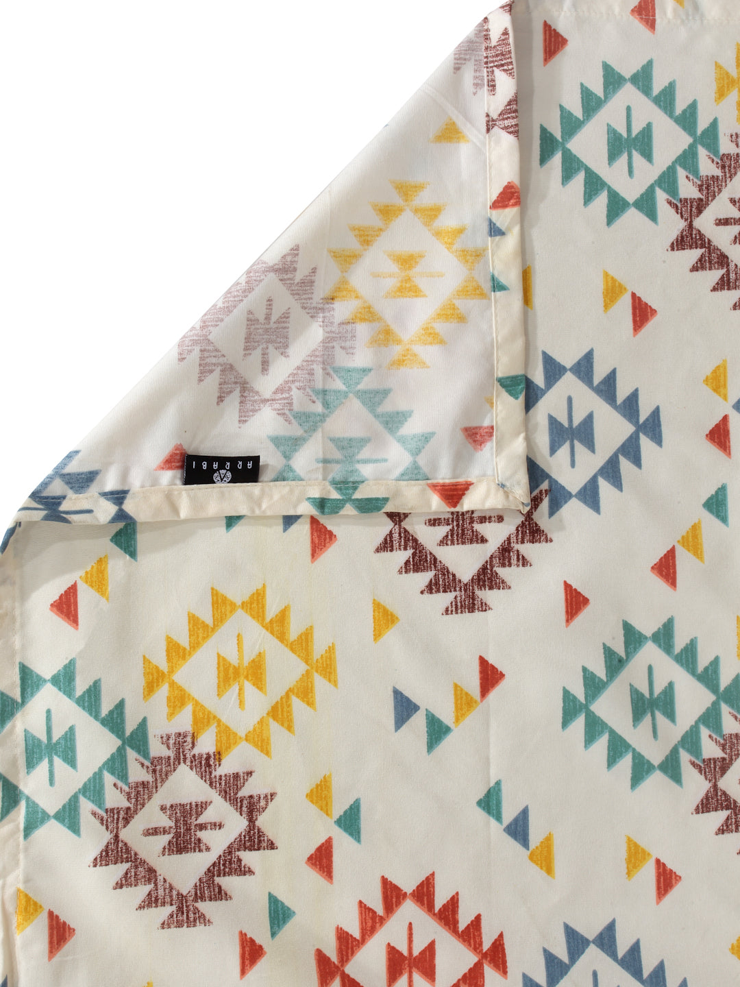 Arrabi Cream Graphic TC Cotton Blend King Size Bedsheet with 2 Pillow Covers (250 X 215 cm)