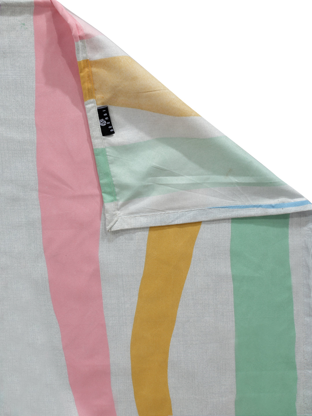 Arrabi Multi Stripes TC Cotton Blend King Size Bedsheet with 2 Pillow Covers (250 X 215 cm)