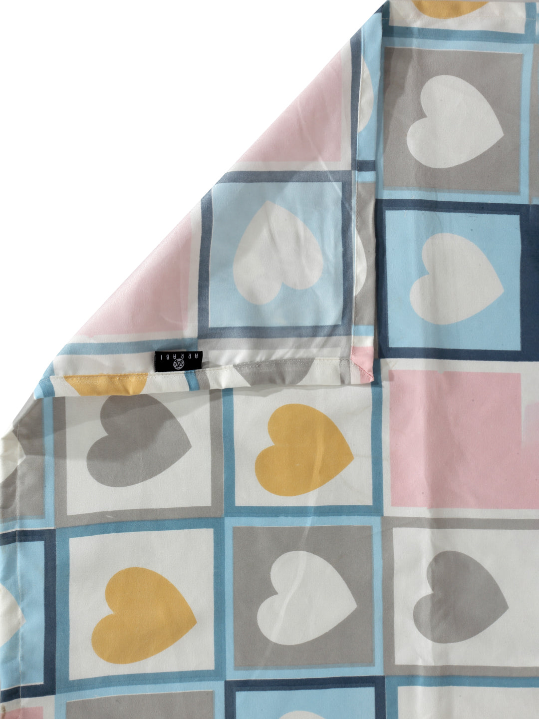 Arrabi Multi Geometric TC Cotton Blend Super King Size Bedsheet with 2 Pillow Covers (270 X 260 cm)