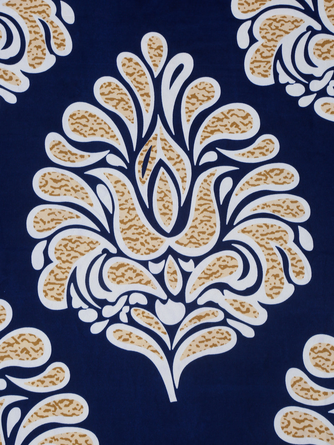 Arrabi Blue Floral TC Cotton Blend Super King Size Bedsheet with 2 Pillow Covers (270 x 260 cm)