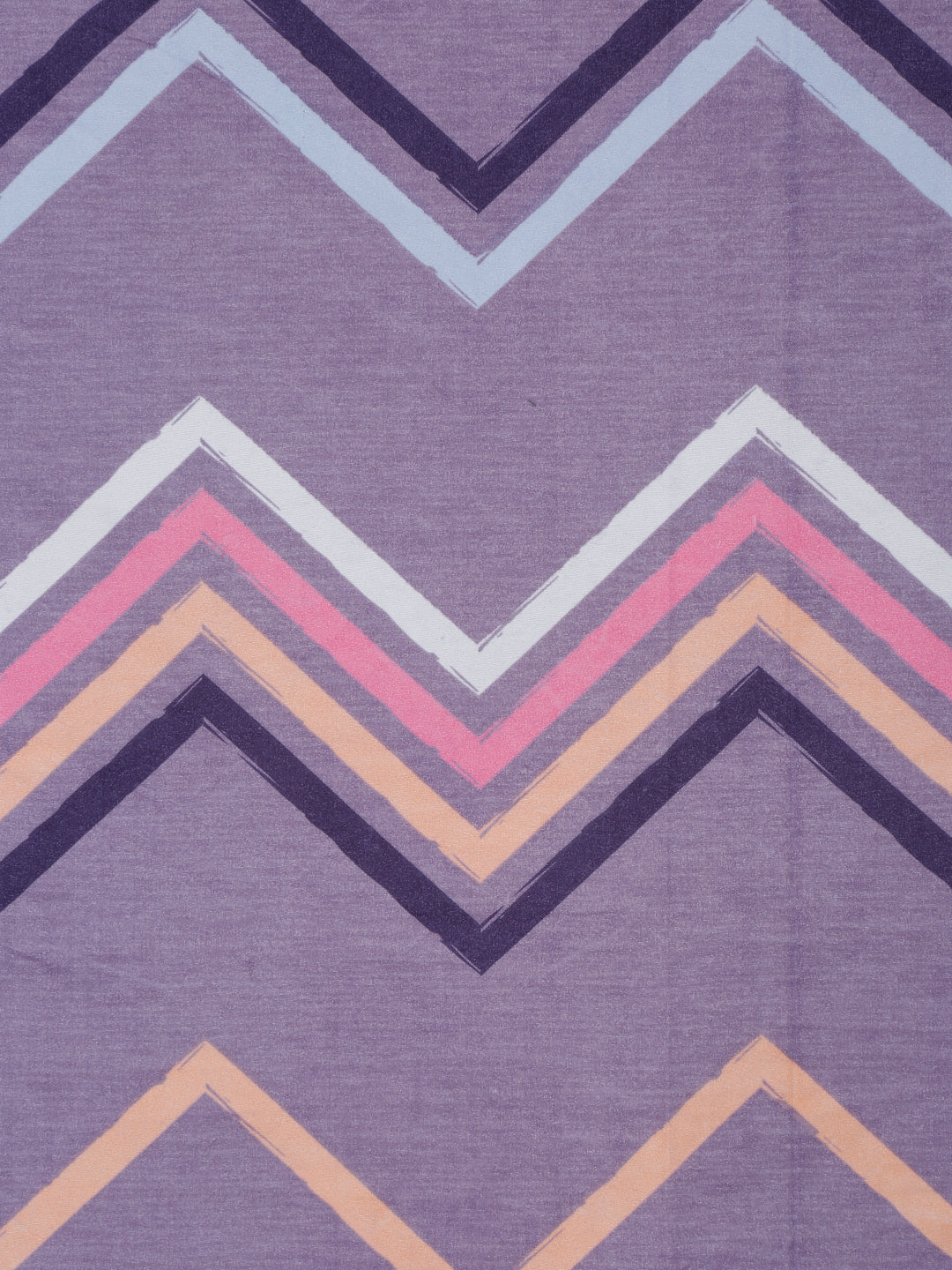 Arrabi Purple Geometric TC Cotton Blend King Size Bedsheet with 2 Pillow Covers (250 x 215 cm)