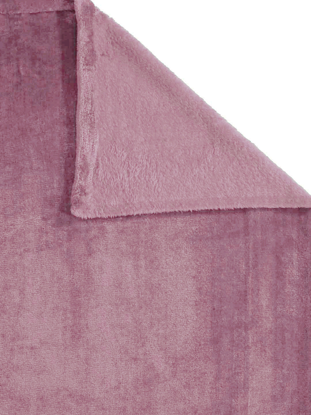 Arrabi Pink Solid Fleece King Size Warm Woolen Bedsheet