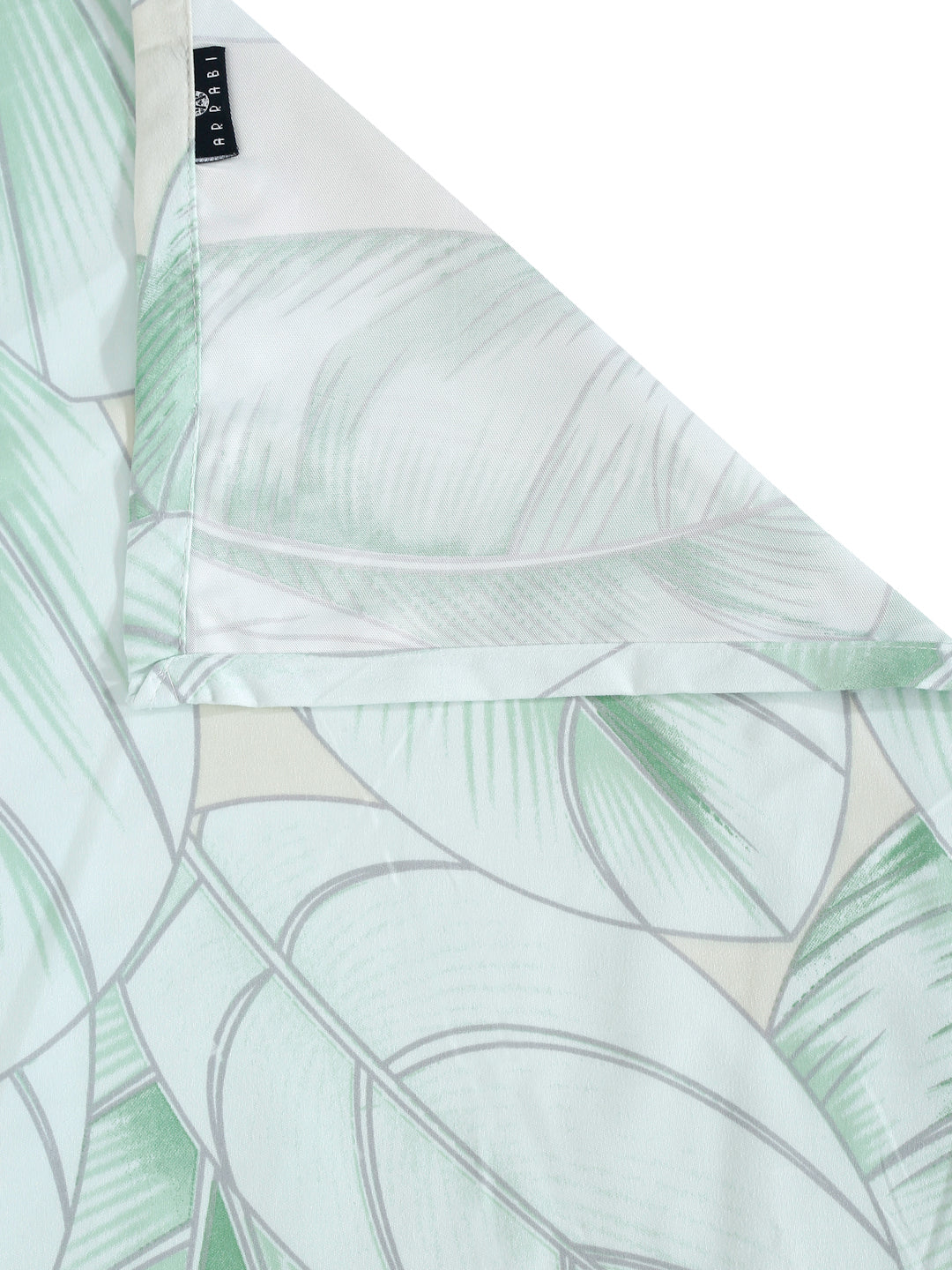 Arrabi Green Floral TC Cotton Blend King Size Bedsheet with 2 Pillow Covers (250 x 215 cm)