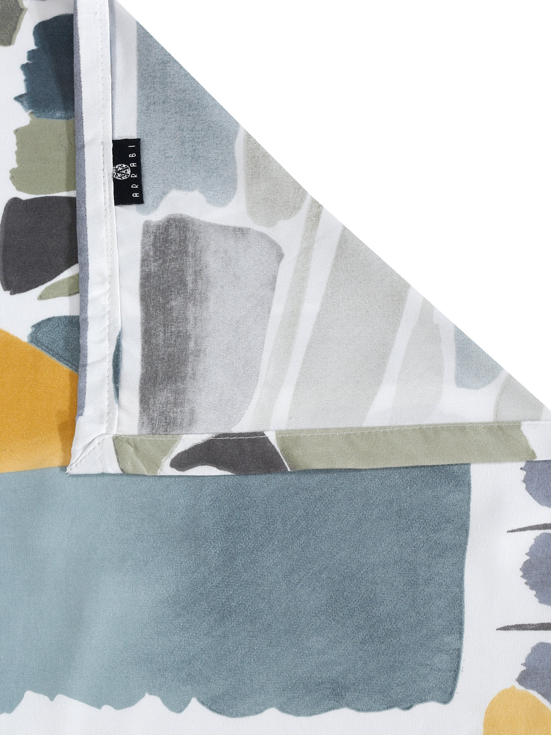 Arrabi Multi Geometric TC Cotton Blend King Size Bedsheet with 2 Pillow Covers (250 x 215 cm)