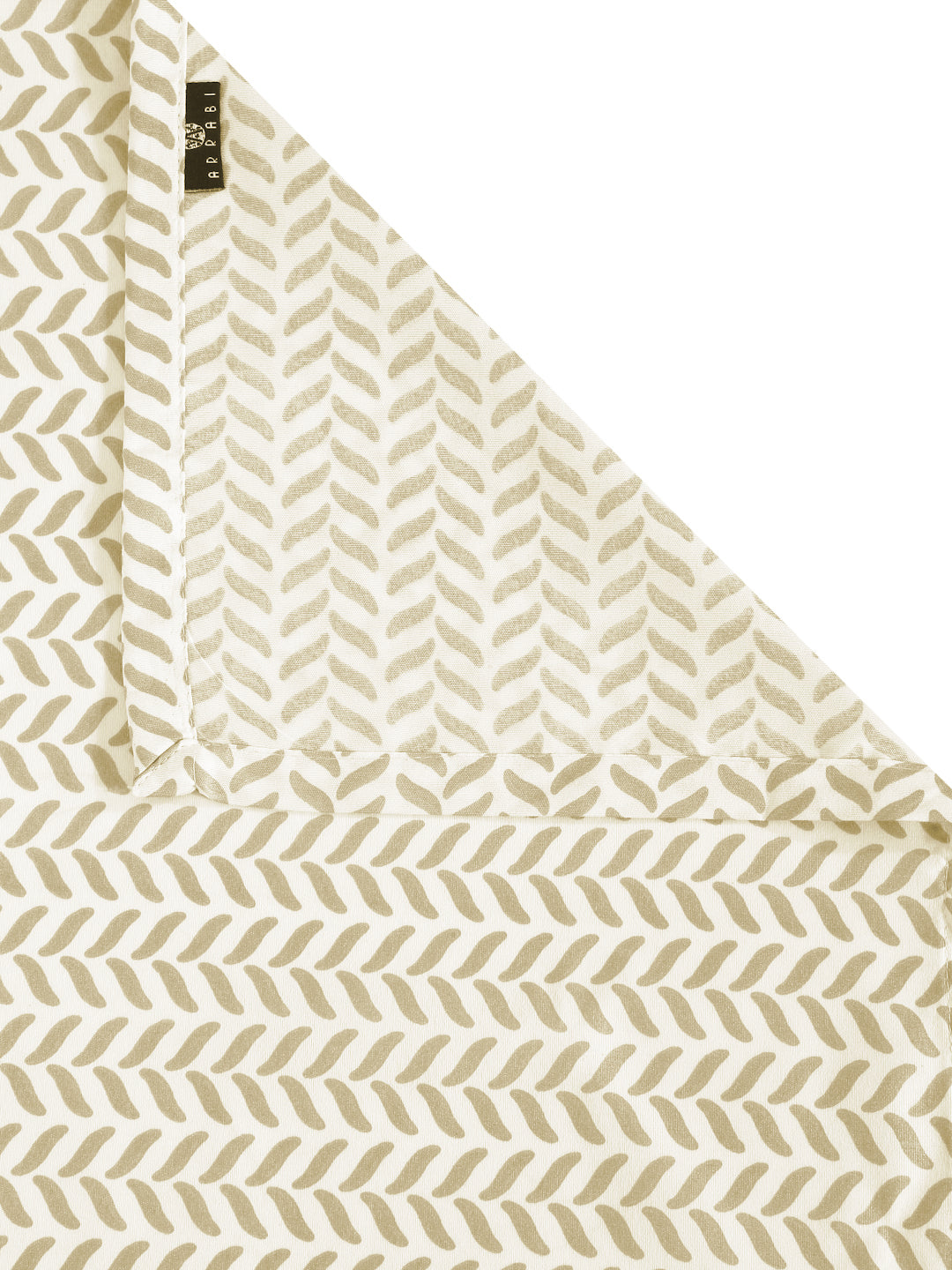 Arrabi Brown Geometric TC Cotton Blend King Size Bedsheet with 2 Pillow Covers (250 x 215 cm)