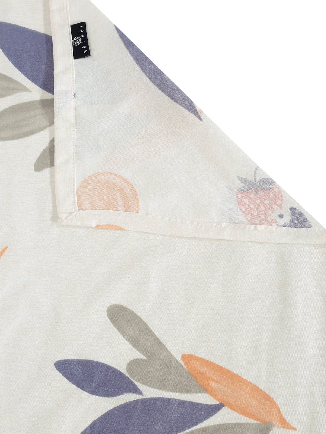 Arrabi Cream Floral TC Cotton Blend King Size Bedsheet with 2 Pillow Covers (250 x 215 cm)