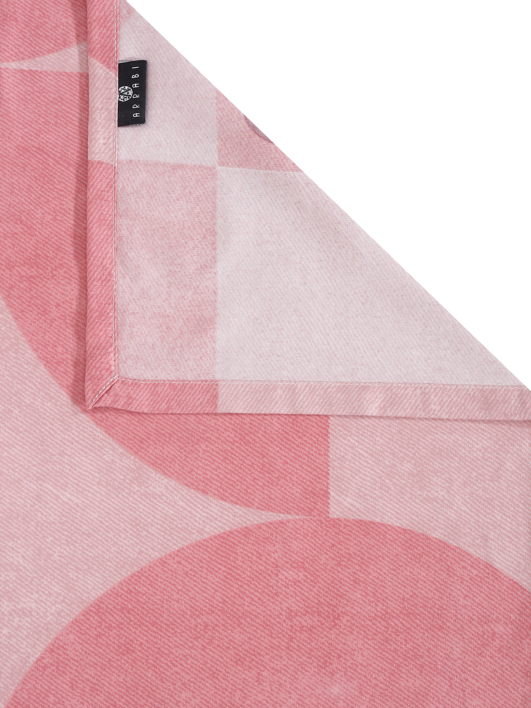 Arrabi Pink Geometric TC Cotton Blend King Size Bedsheet with 2 Pillow Covers (250 x 215 cm)