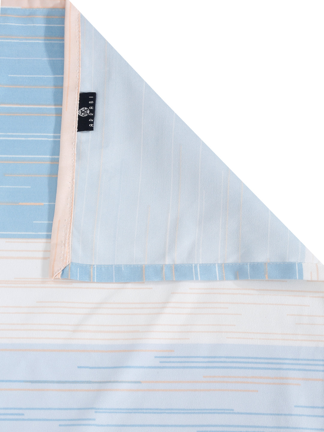 Arrabi Multi Stripes TC Cotton Blend Super King Size Bedsheet with 2 Pillow Covers (270 x 260 cm)