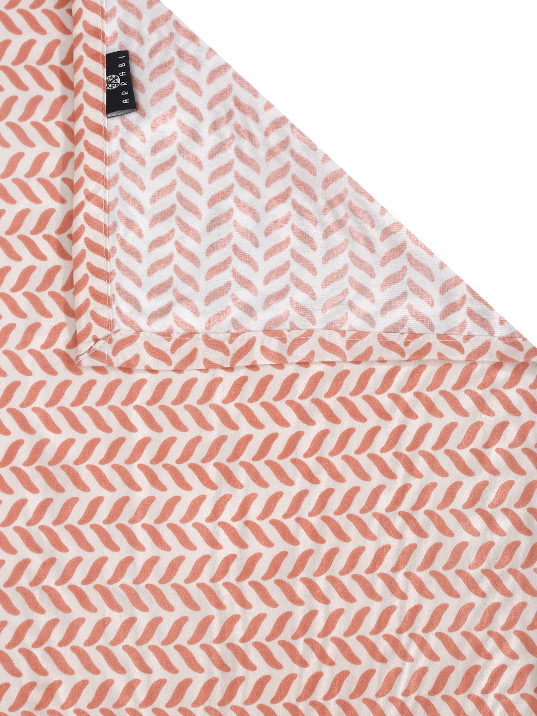 Arrabi Red Geometric TC Cotton Blend King Size Bedsheet with 2 Pillow Covers (250 x 215 cm)