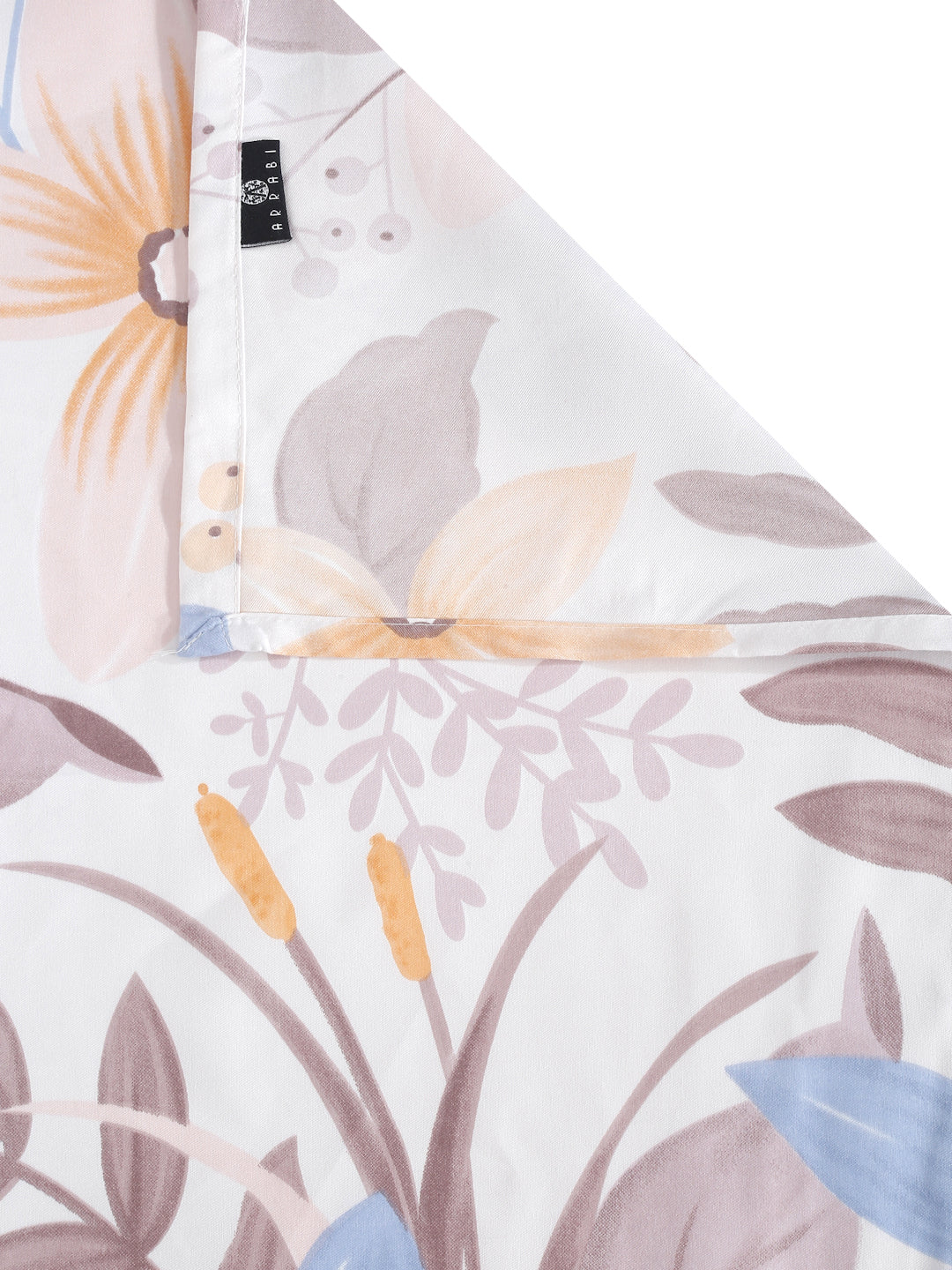 Arrabi Multi Floral TC Cotton Blend Super King Size Bedsheet with 2 Pillow Covers (270 x 260 cm)